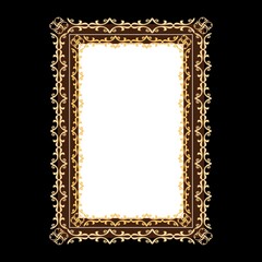 Frame with wavy line for pfoto. Vector.