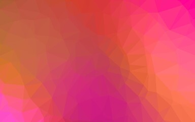 Light Pink, Yellow vector polygon abstract background.
