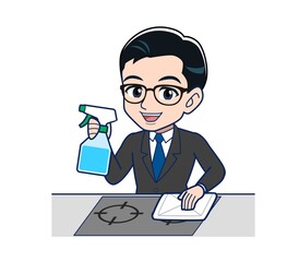 man wearing glasses in formal suits