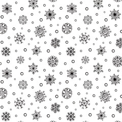 Beautiful pattern with snowflakes.