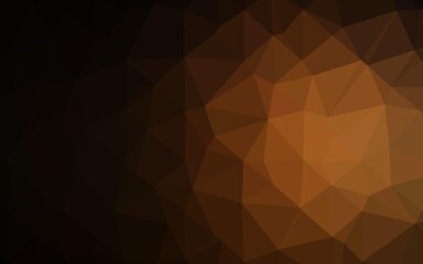 Obraz premium Dark Orange vector low poly cover.