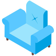 
Comfortable old style design of a sofa seat
