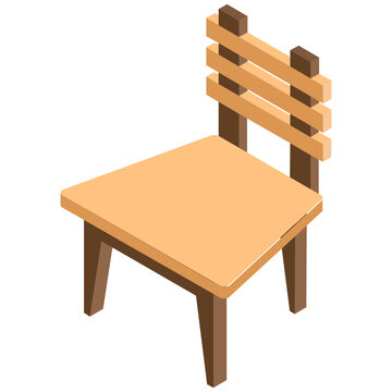 
A wooden armless chair for lawn and garden, outdoor garden patio furniture
