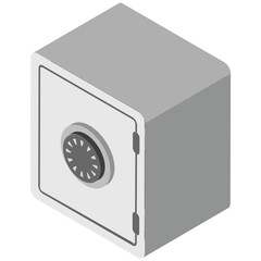 
Flat icon design of bank deposit, bank locker 
