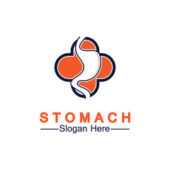 Stomach Health Logo vector illustration design - creative Gastroenterology Healthy Logo element icon, Stomach healthcare icon vector template