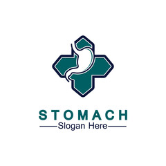 Stomach Health Logo vector illustration design - creative Gastroenterology Healthy Logo element icon, Stomach healthcare icon vector template