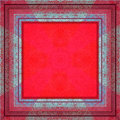 Red background with a gray frame in retro style.