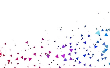 Fototapeta premium Light Blue, Red vector background with triangles.