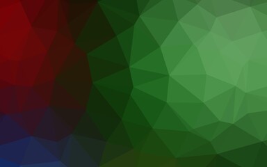 Fototapeta premium Dark Multicolor, Rainbow vector polygonal background.