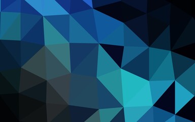 Obraz premium Dark BLUE vector blurry triangle template.