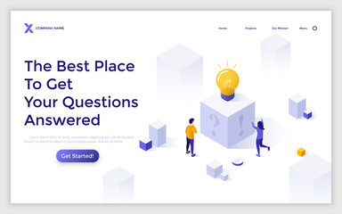 Isometric Vector Landing Page