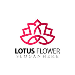 Lotus Flower Creative Logo design vector inspiration