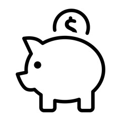 Saving icon design. piggy bank financial.