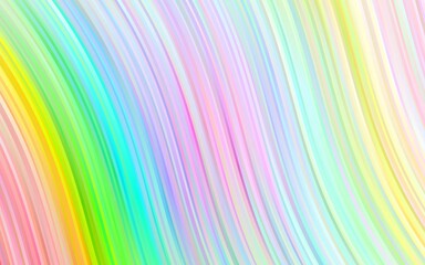 Light Multicolor, Rainbow vector template with bent lines.