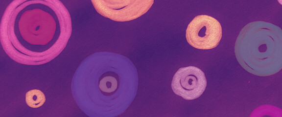 Dark Hand Drawn Round Background. Watercolour 