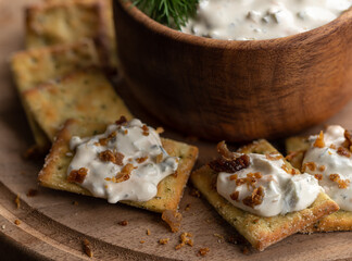 Jalapno Dip with Crackers