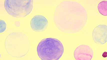 Yellow Stylish Confetti. Round Surface. Pastel 
