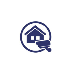 home under video surveillance icon