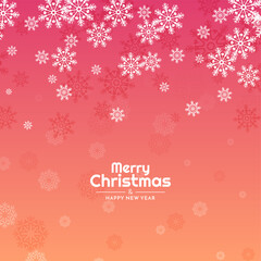 Colorful snowflakes flowing Merry Christmas background