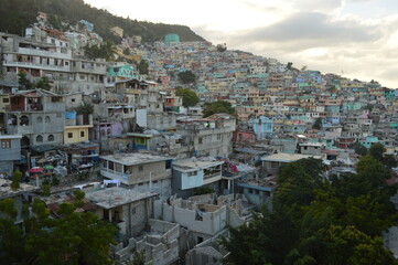 The poor city of Port Au Prince in Haiti after the destruction of the Earthquake