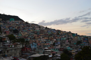 The poor city of Port Au Prince in Haiti after the destruction of the Earthquake