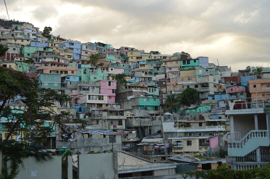 The poor city of Port Au Prince in Haiti after the destruction of the Earthquake