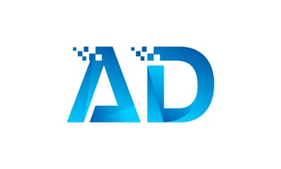 ad, icon, blue, ad logo, ad tech, tech logo, symbol