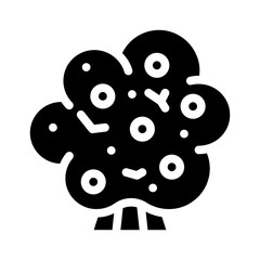 fruit tree glyph icon vector black illustration