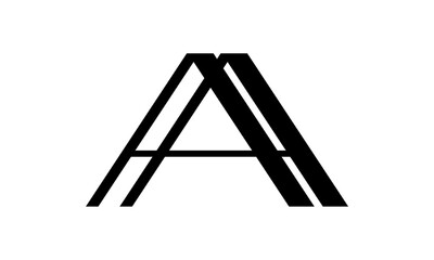 a, a logo, aa, aa logo, black, icon, initial, triangle, font