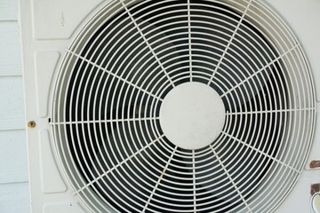 close up fan of air conditioner