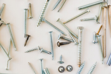 Large group of different scows and bolts