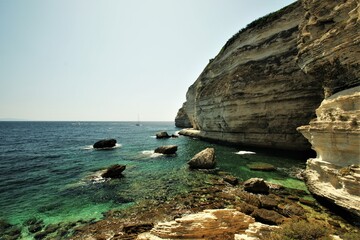Fototapeta na wymiar cliffs of bonifacio corsica france