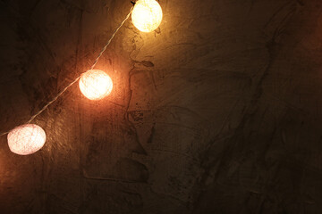 Abstract gray background with scratches. Vintage background, concrete wall with decorative light