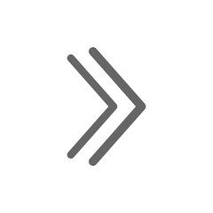 Pointer, arrow in modern flat style. Arrow button isolated on white background. Symbol for web design, site, app, UI.