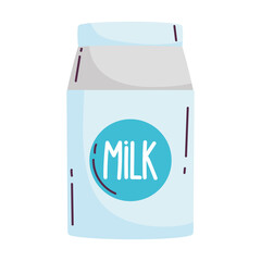milk box fresh beverage isolated icon style