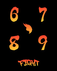 Fight! Arcade game Alphabet - 3D Illustration