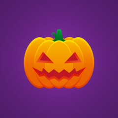 Halloween Jack O Lantern Pumpkin Expression Evil Emoticon