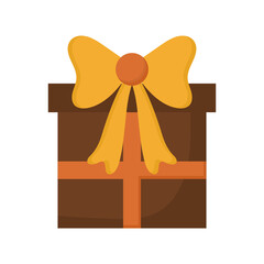Gift with bowtie vector design