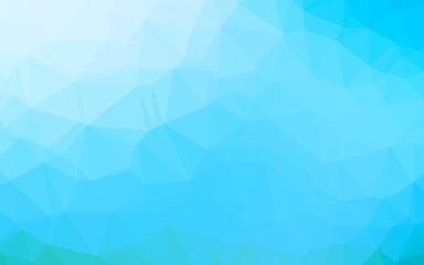 Light BLUE vector blurry triangle template.