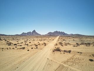 Fototapeta na wymiar The road to Spitzkoppe, Namibia