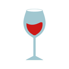 wine cup flat style icon vector design