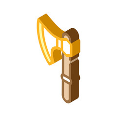 ax weapon isometric icon vector sign illustration