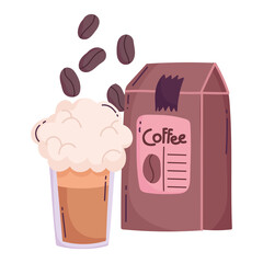 coffee brewing methods, frappe with pack and falling dry seeds