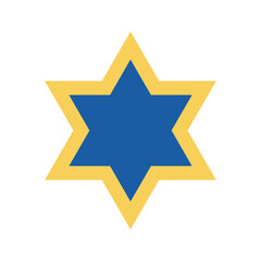 jewish star flat style icon vector design