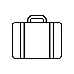 travel suitcase icon, line style