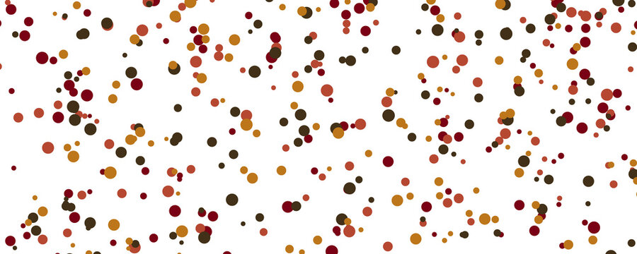 thanksgiving confetti isolated on white, panoramic vector background