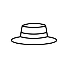 men hat icon, line style