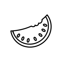 icon of watermelon fruit, line style