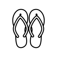 flip flops icon, line style