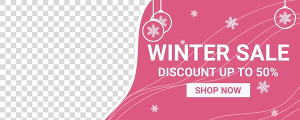 Obraz premium Winter and Christmas promotion sale banners. Promotional banners for selling your best products this month.